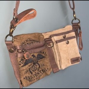 Selina Vaughan Bag in Canvas and Leather Messenger Work Satchel